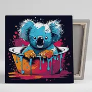 Psychedelic Koala Art Or Poster Pop Animal Contemporary Decor Living Room Bedroom Office Childrens Room Wall Art Koala Decor