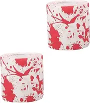 2 Rolls Gentle Texture Bloody Toilet Paper Rolls Safe for Halloween Design