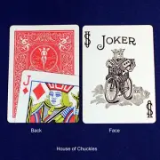 Jack of Diamonds Overlap Red Back / Joker - Bicycle Printed Gaff Playing Card