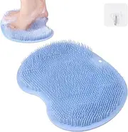 ACWOO Foot Brush Large Foot Washer Foot Washer Bath Massage Pad with Non-Slip Suction Cups, Foot Bath Foot Massager Shower Foot Wash Mat Foot Massager for Pedicure, Foot Care Relaxation (Blue)