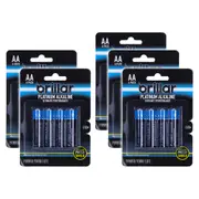 20x Brillar Multi-Pack AA LR6 1.5v Battery Platinum Alkaline Batteries Blue