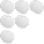Byttlerom 12 Pcs Blank, Engraving Blanks Coins Threaded Edged 40 mm with Acrylic Protection Box Silver