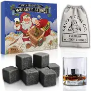 15 Whiskey Stones in Gift Box w/Sack - Naughty List Christmas Stocking Stuffe...