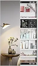 Sliding Mirror Cabinet, Full Length Hanging Mirror Jewelry Armoire Cabinet, Wall-Mount/Door-Hanging Armoire, Lockable Makeup Storage Organizer, w/Cosmetic Box, Brown, 37 * 10 * 120cm 37 * 10 * 120cm)