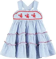 [Lil Cactus] Baby and Girls Seashell Smocked Sundress