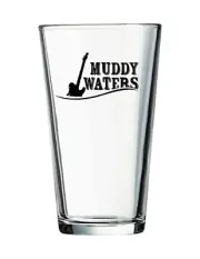 Muddy Waters - Rock and Roll - Blues - 16oz Pint Beer Glass Pub Barware Seltzer