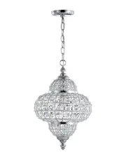 JONATHAN Y Juliette 12in CrystalMetal LED Chandelier Pendant