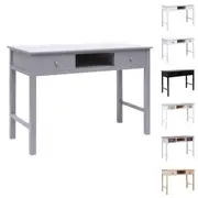 Solid Paulownia and Poplar Wood Writing Desk 110cm Study Multi Colours vidaXL