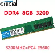 Crucial DDR4 8GB 3200Mhz PC4-25600 288pins Desktop Memory Dimm Ram 1X8GB