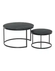 [Artiss] Tika Nesting Coffee Table Set in Black