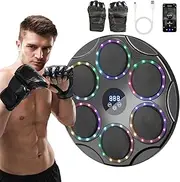 Saterm Music Boxing Machine, Boxing Equipment with Boxing Gloves, Boxing Machine Wall Mounted Music Bluetooth Trainer Punching Workout Machine for Adults