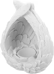 TEHAUX Decorative Tray Home Storage Ornament White Resin Craft for Desktop Kitchen
