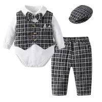 在飛比找Yahoo奇摩拍賣-7-11運費0元優惠優惠-嬰兒禮服套裝59-90 兒童紳士小西裝 兒童西裝 禮服 新款