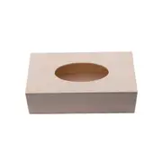 DIY Painting Wooden Tissue Box With Cover Rectangular Oval Mouth Kitchen Storage NEW