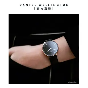 Daniel Wellington 手錶 Classic Sheffield 36mm爵士黑真皮皮革錶-三色任選(DW00100139 DW00100145 DW00100546)/ 金框