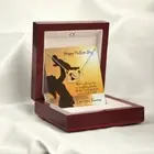 To My Mum / Mothers Day Gift / Double Heart Necklace / With Mahogany Box
