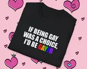 Gay Pride Joke Shirt White Elephant Gift LGBTQ+ Rainbow Tee