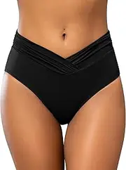 SHEKINI Women's Bikini Bottom Cheeky Twist Front Swimsuit Ruched Bathing Suit Bottoms