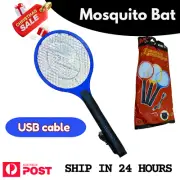 Electric Bug Zapper Tennis Racket Mosquito Fly Swatter Insect Killer Battery
