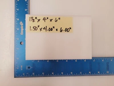 1-1/2" Thick DELRIN / ACETAL NAT FLAT SHEET STOCK 1.50" x 4.00" x 6.00"