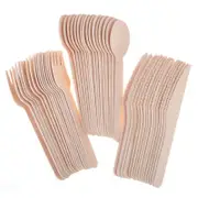 Ozoffer 3 PACKS Eco-Friendly Wooden Mixed Cutlery Set - Includes Knife, Spoon, Fork