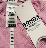 BONDS WONDERCOOL SUMMER ZIP WONDERSUIT Lilac BNWT -Size 00000 SMALL NEWBORN