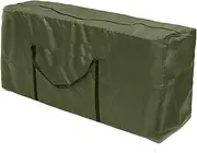 Patio Furniture Cushion Storage Bag, 210D Oxford Rip Proof Waterproof Storage Bag Portable Outdoor Furniture Storage Bags with Handles and Zipper,Green,173x76x51 cm