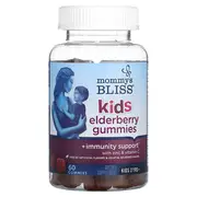 Mommy's Bliss, Kids, 2 Years+, Elderberry Gummies + Immunity Support, 60 Gummies