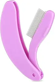 Lnngub Folding Eyelash Comb Eyelash Separator Tool Foldable Lash Comb Lash Separator Tool Metal Eyelash Comb Separator Lash Comb for Eyelash Makeup Brush Eyelash Definer
