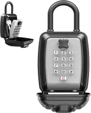 Key Lock Box, Push Button Combination Lock Box, Portable Push Button Key Safe Bo