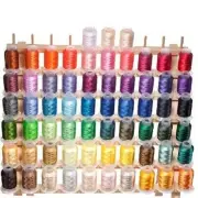 63 Spools Brother Colors Polyester Embroidery Machine Thread - STUNNING COLORS