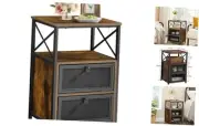 End Side Table, Modern Night Stand with Storage Space and Door,Nightstands