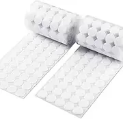 1200PCS (600 Pair Sets) 20mm Diameter Sticky Back Coins Hook & Loop Self Adhesive Dots Tape (White)