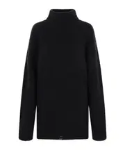 Ann Demeulemeester High-Neck Long-Sleeved Sweater XS Black