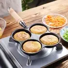 Nonstick Egg Frying Pan 3/4 Hole Pancake Pan Hamburg Maker Omelet Pan Steak