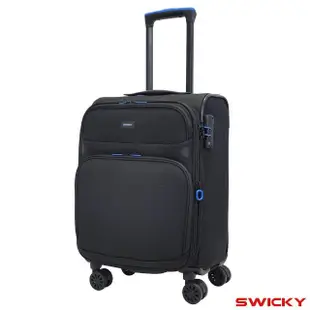 【SWICKY】19吋復刻都會系列登機箱/旅行箱/布面行李箱/布箱(黑)