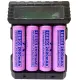 【TX 特林】18650鋰充電池2600mAh-4入+四槽USB充電器(2600-4+4USB)