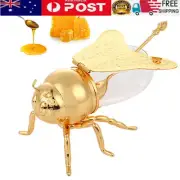 Bee Shape Honey Pot Storage Jar Transparent Seasoning Jar Spice Jar With Spoon
