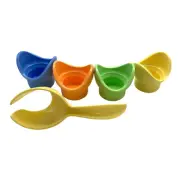 Tupperware Set-of-4, Impressions Pastels Colors Egg Cup/ Holders NOS Egg Scooper