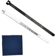 [Generic] 2Pack US Ring Sizer Measuring Set,Reusable Finger Size Gauge Measure Set with Cleaning Cloth,1-17 US Rings Size(White+Black)