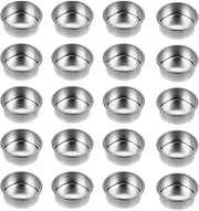 Totority 40 Pcs Candle Empty Cup Case Round Candle Cup Antique Candle Holders Kits Small Candle Holder Lid Mug Silver DIY Wax Tins Tea Light Candle Container Wicks Iron Wedding Aluminum Can