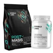 Emrald Lbs STRENGTH STACK|Mass Gainer + Creatine Monohydrate|Aids in Muscle pro
