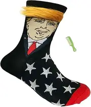 [HUAMOO] Funny Socks, Trump Socks Trump 2024 Socks Novelty Trump Merchandise, Cotton Socks for Men Women Vote for Trump