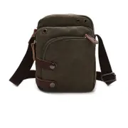 Women Small Canvas Crossbody Bag Cell Phone Travel Shoulder Bag-Green