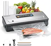 INKBIRD Cordless Vacuum Sealer Machine INK-VS06 with Starter Kit -80kPa, Wireless Auto Food Sealer with Built-in Cutter, Dry Moist Seal Pulse Canister Mode Pro Food Preservation Kit