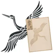 Reusable PLASTIC STENCIL Template 17.7x25.6" or 25.6x37.4" / FLYING CRANE HERON