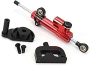 ZUXIM for KAABO, Mantis Electric Scooter Steering Stabilizer Damper Mounting Bracket Kit Electric Scooters Damper Kit(Black Red Set)