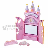 在飛比找樂天市場購物網優惠-小禮堂 迪士尼 長髮公主 城堡造型化妝鏡梳妝玩具組《紫》兒童