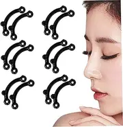 6 Pairs Nose Shaper, Soft Elastic Acrylic Straightener Nose Lifter, Pain-Free Comfortable Deviated Septum Corrector for Adults and Teens Beauty Tools