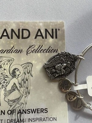 Alex and Ani guardian of answers bracelet silver adjustable